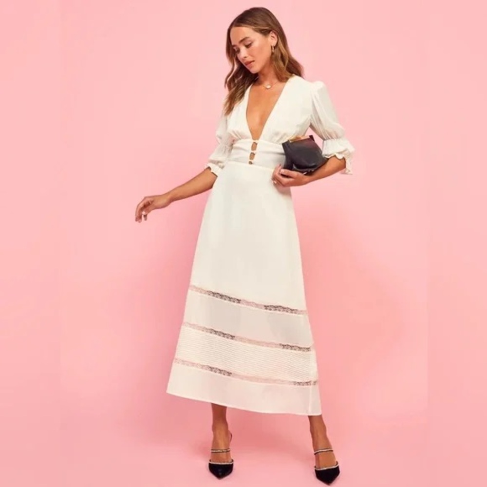 New Reformation Ginny Dress - Ivory
